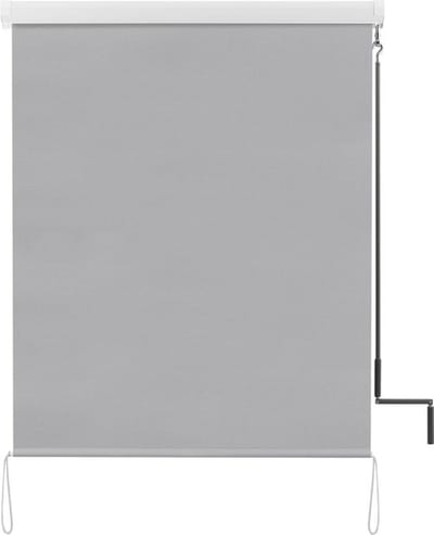 Bolt Edge Rolgordijn met Crank - Grijs - 140x240cm - Luxaflex - Verduisterend en Isolerend