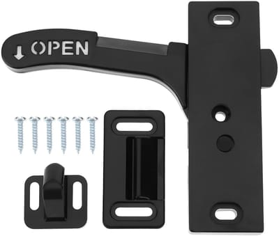 Dailygoods- Deurklink ABS - Deurklink met vergrendeling - Deurklink voor camper - Deurklink voor schermdeur - Lichtgewicht constructie - Inclusief bevestigingsschroeven