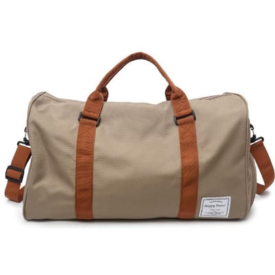 Gym Fitness Tas Comfortabele Grip Modieus Onafhankelijk Schoenvak Stabiel Nylon Sport Reis Duffeltas Kaki kaki