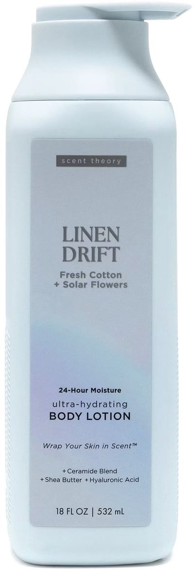 Scent Theory, Body Lotion, Linen Drift – Shea Butter +Hyaluronic Acid | Moisturizing & Verzacht Droge Huid – 532 ml