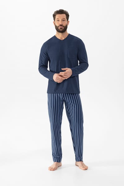 mey Herren Pyjama Lang Serie Straight