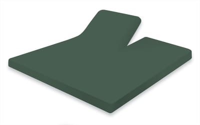 Eleganzzz Splittopper Hoeslaken Jersey Stretch - Dark Green - Hoeslaken 160x200 - 100% katoen - Split Enkel - Single Split Topper - Hoeslakens - Tweepersoons