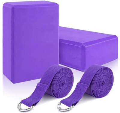 Yogablokken set van 2 met riem - Antislip en lichtgewicht voor yoga en pilates
