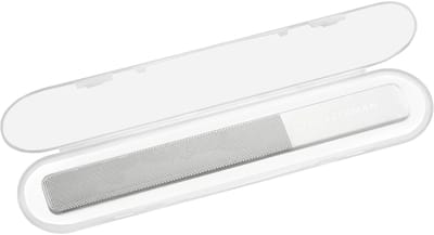 Tweezerman Glass Nail Buffer – Glazen Nagelvijl voor Gladde, Glanzende Nagels zonder Lak – Duurzaam, Hygiënisch & Herbruikbaar – Versterkt Nagels en Vermindert Splijten – Luxe Nagelverzorging voor Thuis of Onderweg