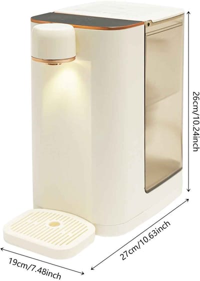 Casa Living Elektrische Waterdispenser - 5 Temperatuurstanden - LED Touchscreen - Voor Thuis en op Kantoor - 3L - 2000W - Beige