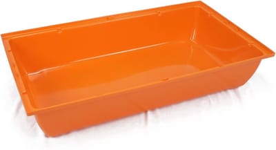 Konijnenkooi Schaal - Hazenkooi Bodem - Verblijf Dieren - Stabiele Kunststof - 70x40x13cm - Oranje