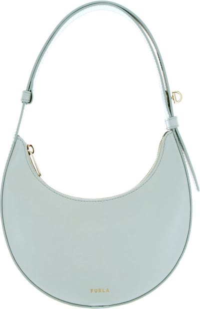 FURLA Leren Schoudertas Avondtas Delizia Mini Shoulder Bag Laguna Lichtblauw