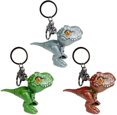 Cosensi- Sleutelhanger Dinosaurus - 3 Stuks - Creatieve Decoraties - Duurzaam Plastic/Legering - Uniek Ontwerp - Geschikt Voor Tassen - Tassenhanger