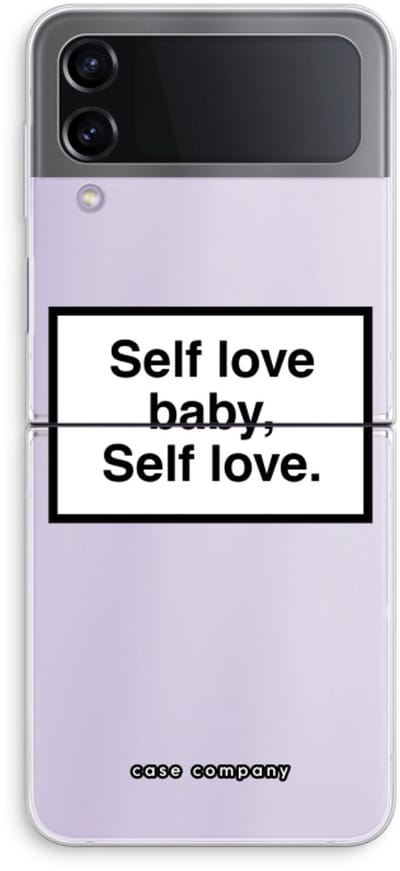 Case Company® - Hoesje geschikt voor Samsung Galaxy Z Flip4 hoesje - Self love - Soft Cover Telefoonhoesje - Bescherming aan alle Kanten en Schermrand