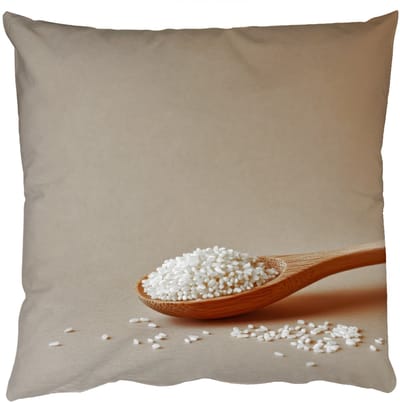Sierkussens - Kussentjes Woonkamer - 50x50 cm - Lepel - Rijst - Hout - Beige