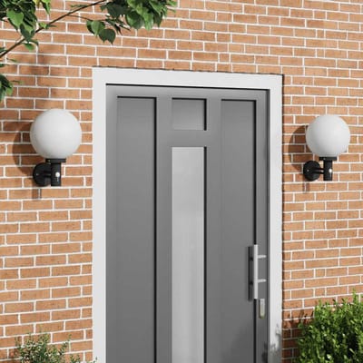 vidaXL Buiten Wandlamp 2 st Zwart 28 x 25 x 38 cm