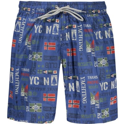 Noorwegen 1963 Blauw Polyester Heren Zwemkleding