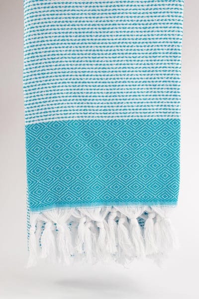 Bybassios – Turkse hamamdoek – 100x180 cm – katoen – licht & sneldrogend – turkoois