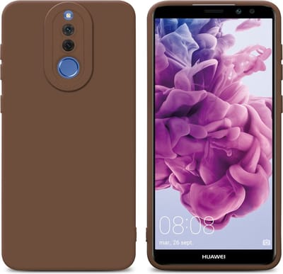 Cadorabo Hoesje geschikt voor Huawei MATE 10 LITE in FLUID BRUIN - Beschermhoes gemaakt van flexibel TPU silicone Cover Fluid Case