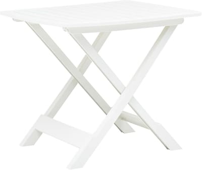 Inklapbare Bistrotafel Wit - Opvouwbare Houten Look Terrastafel voor Balkon en Tuin