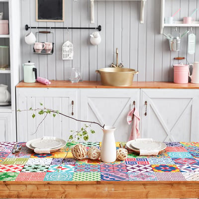 Meubeldecoratiestickers - Zelfklevende stickers voor keuken en woonkamer - 30 ADELINA meubeltegelstickers - 30 stickers 20x20cm