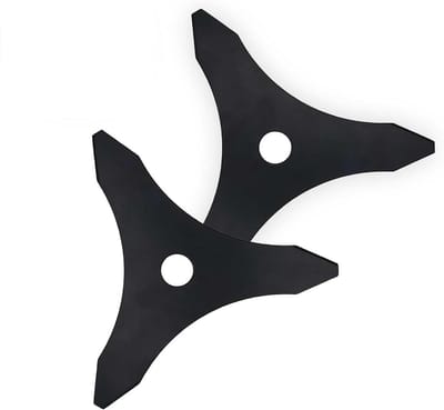 SnelShoppen - Brush Cutter Blade Set - 2 Stuks Drie Tanden Snijbladen voor Grasmaaier, Tuin en Tuinonderhoud, Manganese Staal, Universele Compatibilit