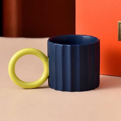 Tasse Style Ins de Grande Valeur Tasse au Design de Niche Boîte Cadeau Tasse à Eau Créative Tasse à Café Contrastante 201-300ml