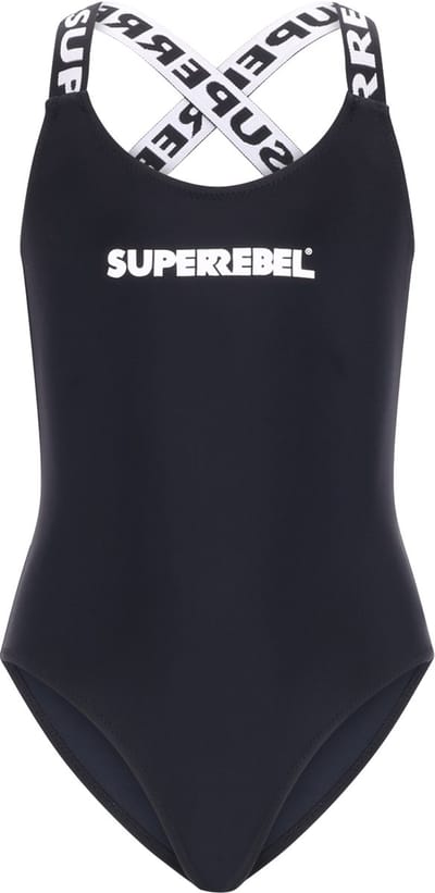 SuperRebel R601-5001 Meisjes Badpak Black Maat 16-176