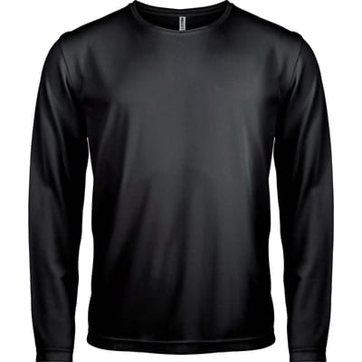 PROACT® Herensportshirt Lange Mouwen PA443 - Black - XS