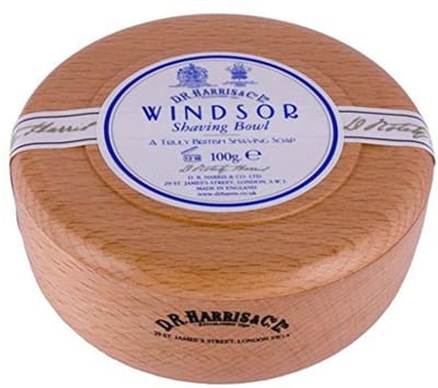 Houten Scheermes Kom met Scheerzeep 100g - Windsor
