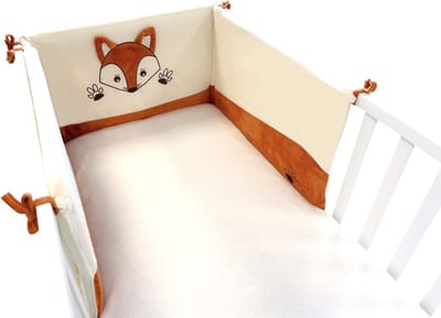 Vos - bedomrander - voor bed 60x120 en 70x140 cm - zachte pluche