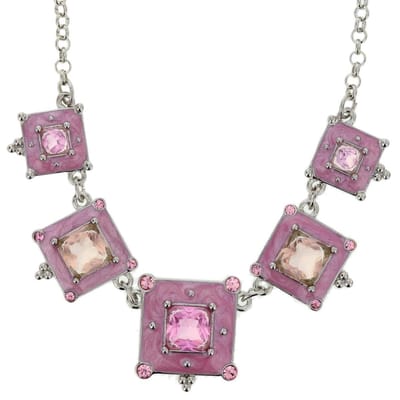 Behave® Korte Ketting - Roze Hangers - Nikkelvrij - 40 cm