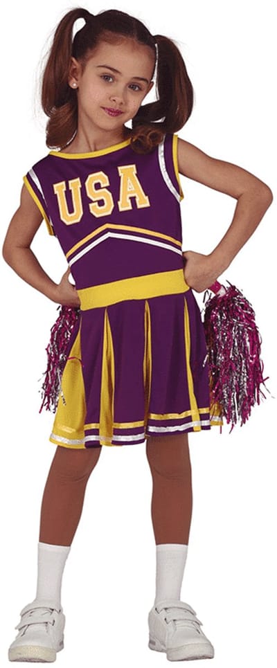 Fiestas Guirca - Cheerleader USA paars 3-4 jaar