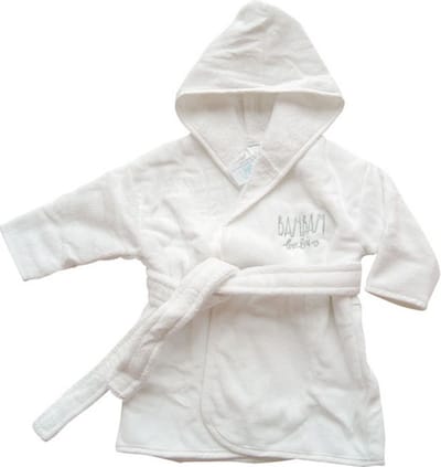 BAMBAM Badjasje maat M (62/68) - Wit - Baby cadeau