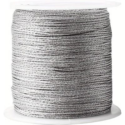 21 Yards Cordon Métallique pour Perles 1mm d'Épaisseur, Cordelette Guirlande Durable & Brillante - Pour Fabrication de Bijoux, Artisanat DIY, Lanière & Fil Décoratif