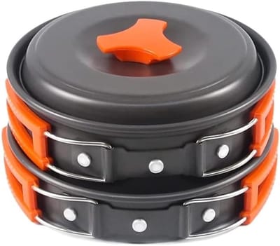 Kampeer Kookset - Reis Servies - Outdoor Koken - Lichtgewicht Aluminium - Compact Formaat