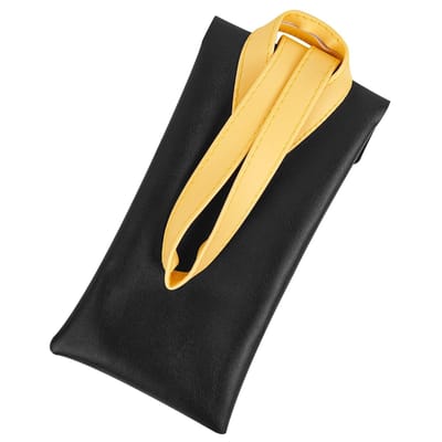 Dailygoody - Oversized Zonnebrillentas - Brillen Reistas - Veganistisch Leer - Zwart - Zonnebril Organizer - Geschikt voor Dames - 18,5 x 8,5 x 1