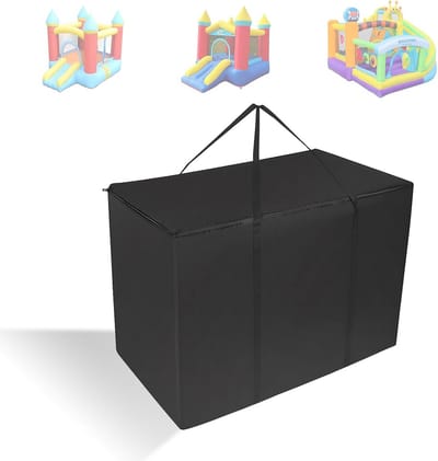 Opbergzak Springkussen - Grote Hoes - Veilig Opbergen - Waterdicht Oxford Doek - 111x48x71cm - Zwart
