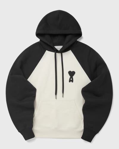 BOXY FIT HOODIE WITH AMI DE COEUR KNITTED PATCH