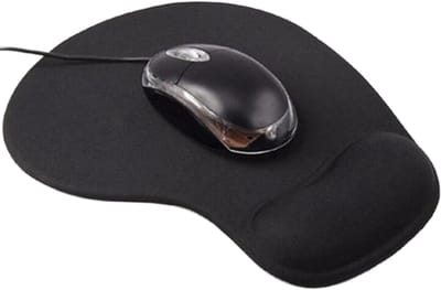 Muismat - Ergonomisch - Polssteun - Computerwerk - Muisarm - Traagschuim - Zwart - Bureau accessoire - Jonyx