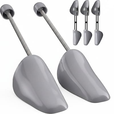 Famanu – Schoenspanners set - 4 paar - verstelbaar maat 38–44 - kunststof schoenvormers voor sneakers en sportschoenen - grijs