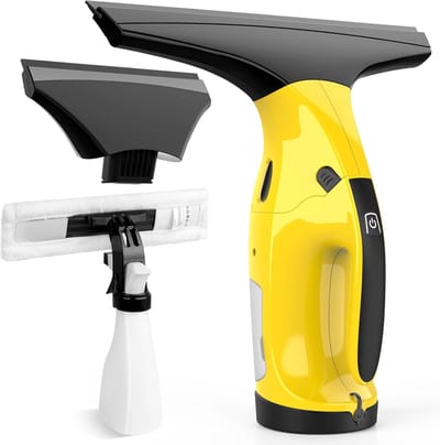 SnelShoppen - Window Vacuum Cleaner, Oplaadbare Ramen Trekker, Streeploos met 28 cm en 17 cm Zuigmond, Draadloze Ramen Reinigingskit voor Ramen, Douch