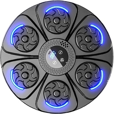 Slimme Boksen Machine - Muziek Oefening Apparaat - Thuis Sporten - Interactieve LED Verlichting - 40x40cm - Zwart