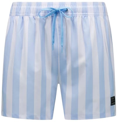 Son of a Beach - Stripe Light Blue Heren Zwembroek - maat M - Blauw/Wit