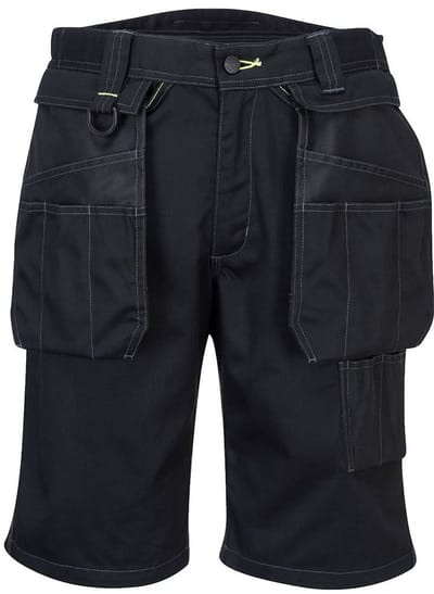 Portwest PW3 Korte Werkbroek met holsterzakken PW345 - Zwart - 32