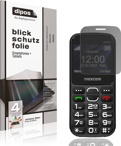 dipos – Matte Privacy Screenprotector geschikt voor Maxcom MM443 | Anti-Spy Beschermfolie