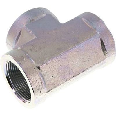 G 1 1/2'' Verzinkt Stalen T-stuk 160 Bar - Hydrauliek - FL3T-F-EZ-112G