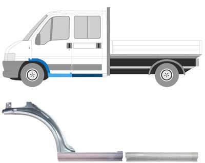 Reparatiepaneel dorpel + voorste spatbord voor Fiat Ducato 1994-2006 / Links