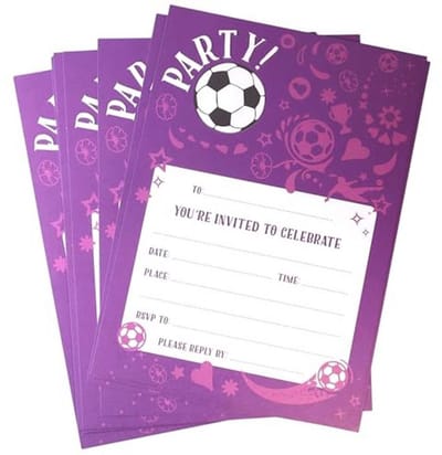 Kinderen Voetbal Verjaardagsuitnodigingen - 12 Stuks