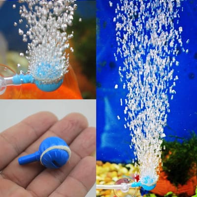 Augmentateur de Bulles d'Air pour Aquarium Réservoir à Poissons Réglable Balle d'Augmentation d'Oxygène Accessoire Pompe à Air Appareil d'Aquarium white