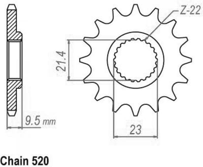 Pignon de sortie de boite Sifam pour Moto Yamaha 600 XTE 1999 à 2003 Neuf