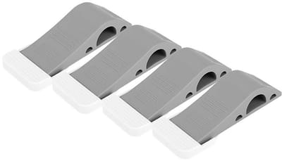 Dailygoods- Deurstoppers 4 Stuks - TPR Rubber - Antislip Deurwig - Veilig voor Kinderen - Lichtgewicht en Duurzaam - Inclusief Houder