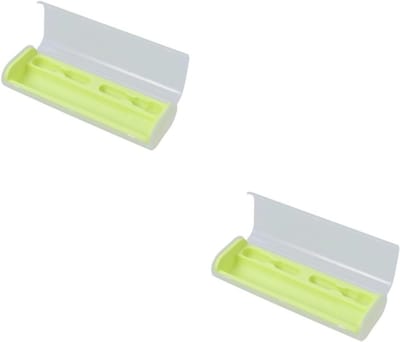 Reisetui Elektrische Tandenborstels - Tandenborstelkoffer Opbergdoos - Hygiënisch Opbergen - Ruimte voor Twee - 21.5 cm Lengte - Groen
