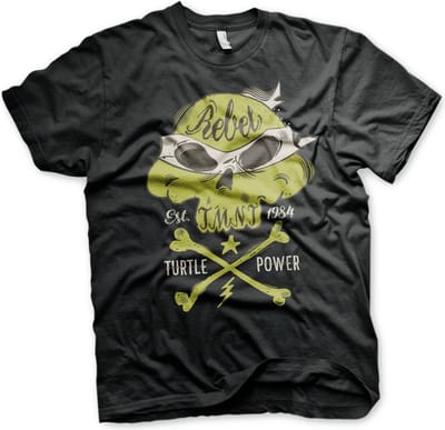 Teenage Mutant Ninja Turtles Unisex Tshirt -S- Rebel Turtle Power Zwart