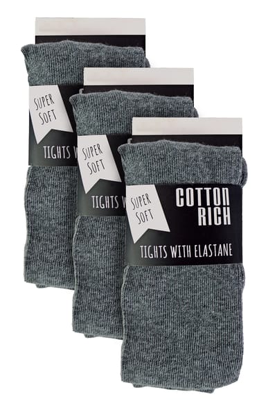 Heat Holders - 3 paar ondoorzichtige schoolleggings voor meisjes - Grijs